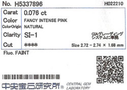 中央宝石研究所ソーティング画像