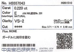 中央宝石研究所ソーティング画像