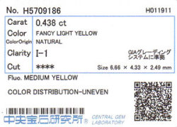 中央宝石研究所ソーティング画像