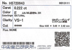 中央宝石研究所ソーティング画像