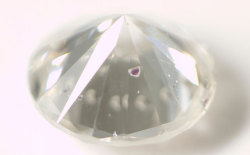 天然ガーネットと思われる結晶入りダイヤモンドルース画像