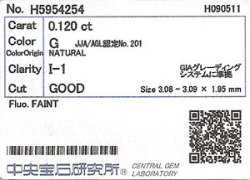 中央宝石研究所ソーティング画像