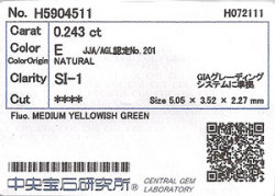 中央宝石研究所ソーティング袋画像