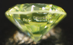 ガーネットとオリビンかダイオプサイド結晶入りダイヤモンド画像