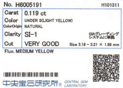 中央宝石研究所ソーティング画像