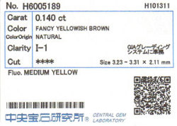 中央宝石研究所ソーティング画像