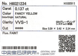 中央宝石研究所ソーティング画像