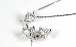 ハートシェイプダイヤモンド・ペンダントネックレス画像