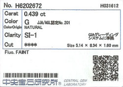 中央宝石研究所ソーティング画像