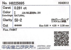 中央宝石研究所ソーティング画像