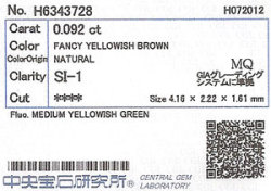 中央宝石研究所ソーティング画像