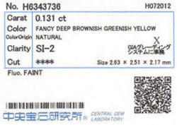 中央宝石研究所ソーティング画像