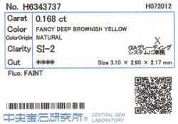 中央宝石研究所ソーティング画像