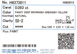 中央宝石研究所ソーティング画像