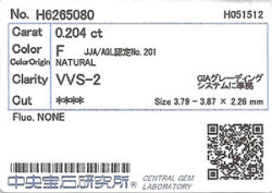 中央宝石研究所ソーティング画像