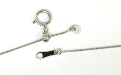 K18WGベネチアンスライドネックレスチェーン