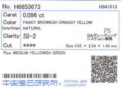 中央宝石研究所ソーティング画像