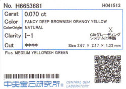 中央宝石研究所ソーティング画像