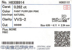 中央宝石研究所ソーティング画像