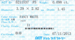 中央宝石研究所ソーティング画像