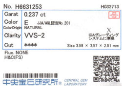 中央宝石研究所ソーティング画像