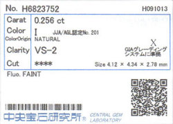 中央宝石研究所ソーティング画像