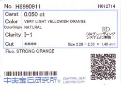 オレンジダイヤモンド　ソーティング　画像