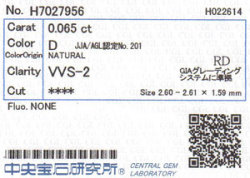 中央宝石研究所ソーティング画像