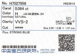 中央宝石研究所ソーティング画像