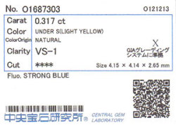 中央宝石研究所ソーティング画像