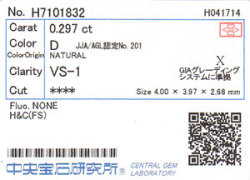 中央宝石研究所ソーティング画像