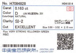 中央宝石研究所ソーティング袋画像