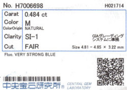 中央宝石研究所ソーティング画像