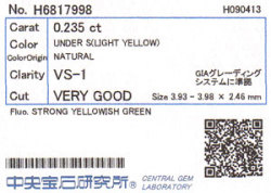 中央宝石研究所ソーティング画像