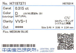 中央宝石研究所ダイヤモンドソーティング画像