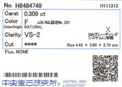 中央宝石研究所ソーティング画像