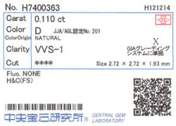 中央宝石研究所ソーティング画像