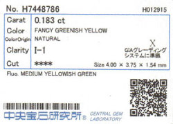 中央宝石研究所ソーティング画像