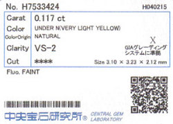 中央宝石研究所ソーティング画像