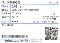 中央宝石研究所ソーティング画像