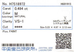 中央宝石研究所ソーティング画像