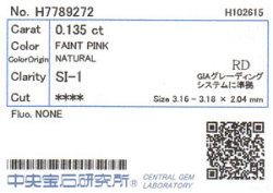 中央宝石研究所ソーティング画像