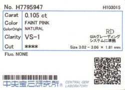 中央宝石研究所ソーティング画像