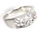 ピンクダイヤモンド プラチナ900 アンティークデザインリング